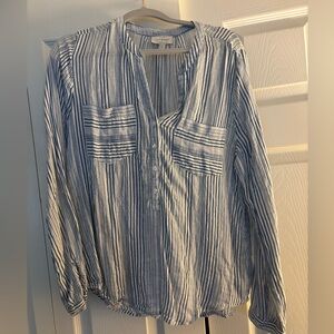 Lucky brand Blue striped top NWOT
